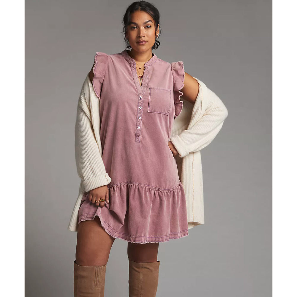 Anthro Pilcro Corduroy Mini Dress